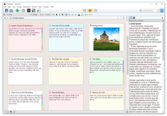 A screenshot of the Scrivener interface, used by writers for formatting and marketing erotica online