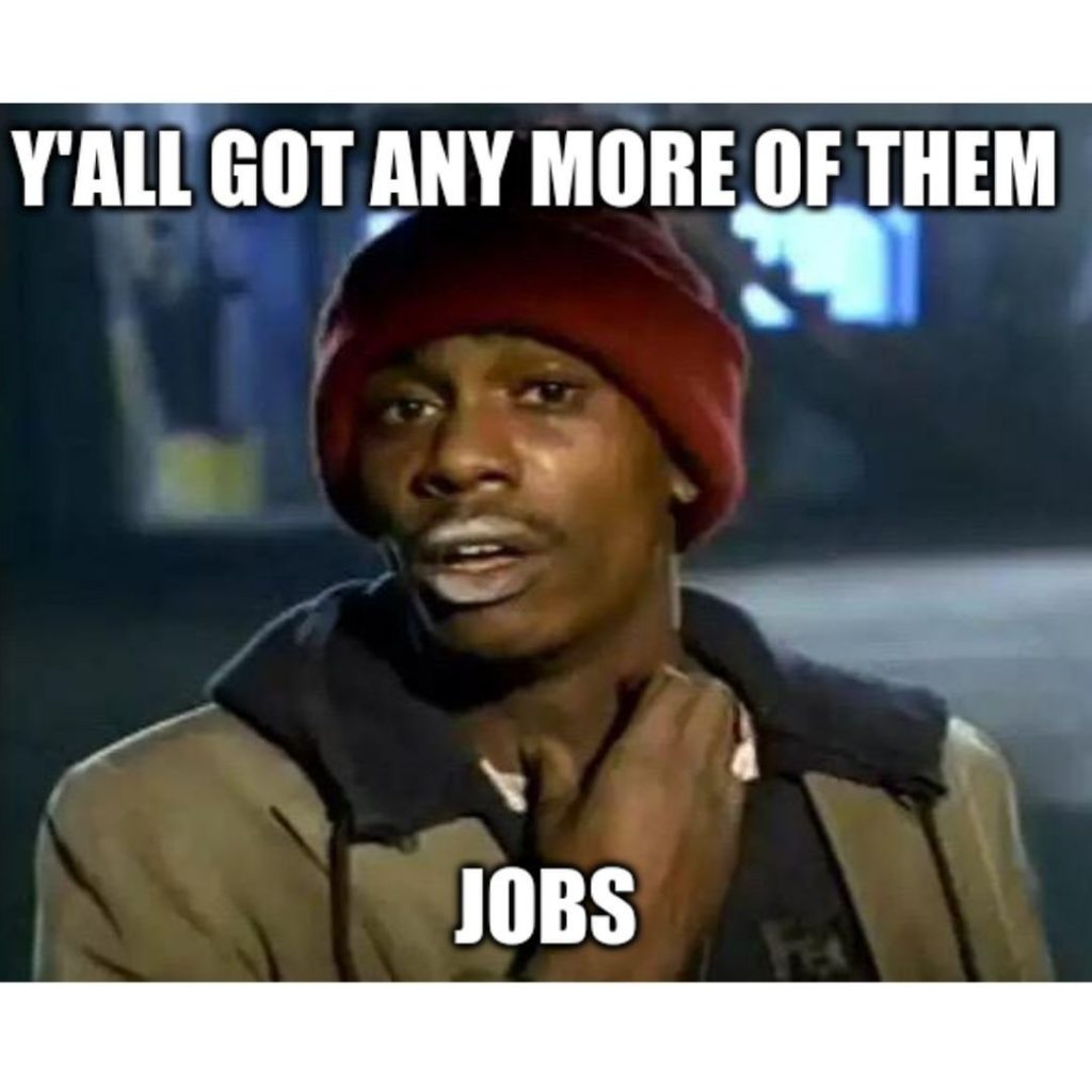 a black man looks for a job