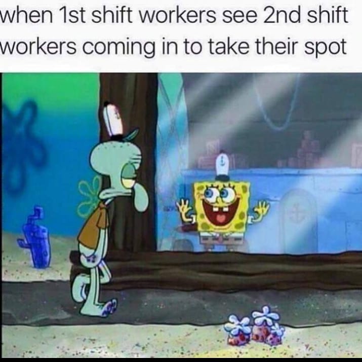 meme about hating work and getting off early