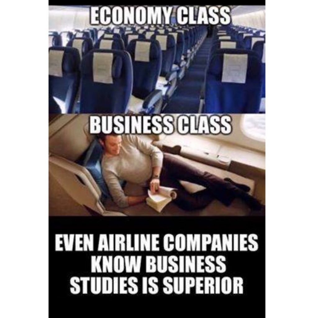 meme about how business is better than economy