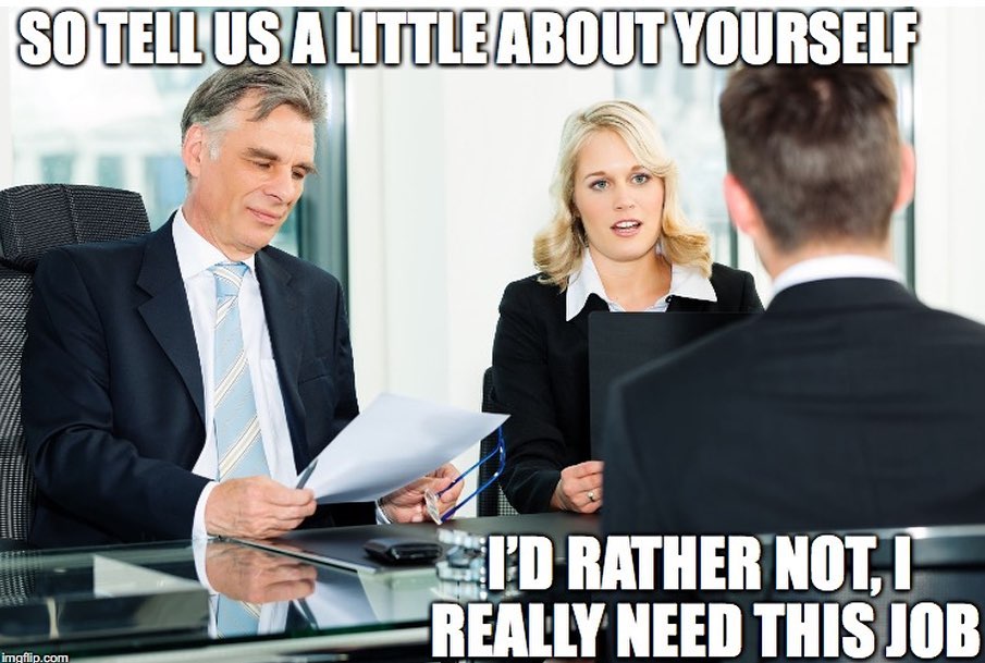 funny work meme about job interviews
